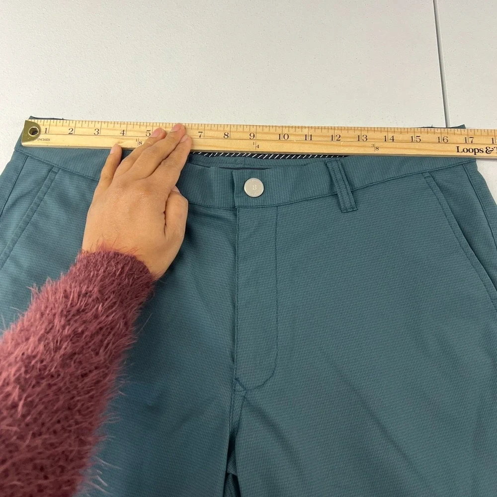 Bonobos Golf Chino Pant Mens‎ 34 Teal Houndstooth Performance Classic Straight